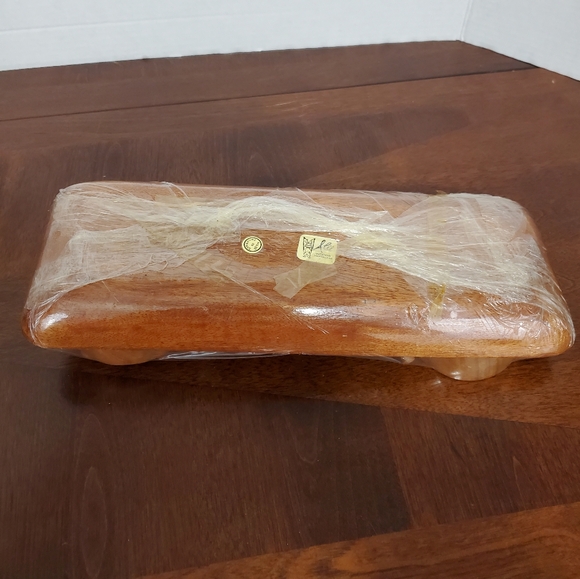 Vintage Ali'i Woods Honolulu Handcarved Wood Art Condiment Bowls, Spoons & Tray - Picture 8 of 11